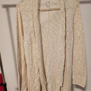 CREAM AND TAN CARDIGAN